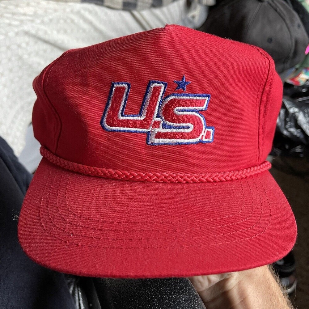 Vintage US Oil Gas Trucker Rope Hat Snapback Cap Embroidered USA Yupoong Rare